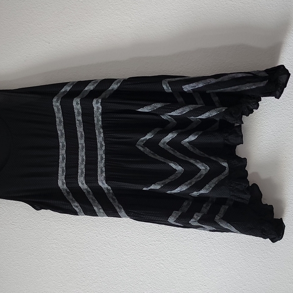 Free People Voile Trapeze Slip Dress Top Lace Polka Dots - Picture 5 of 9